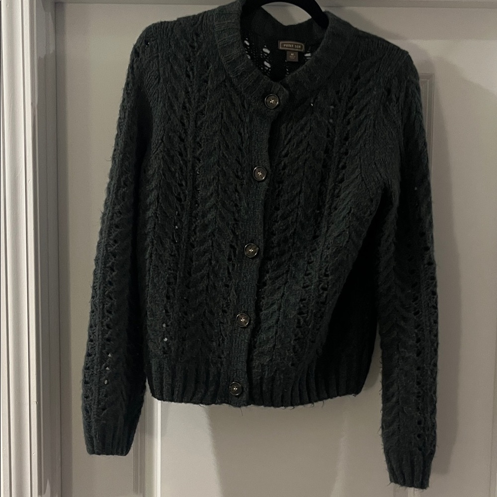 J Crew Hunter Green Cardigan